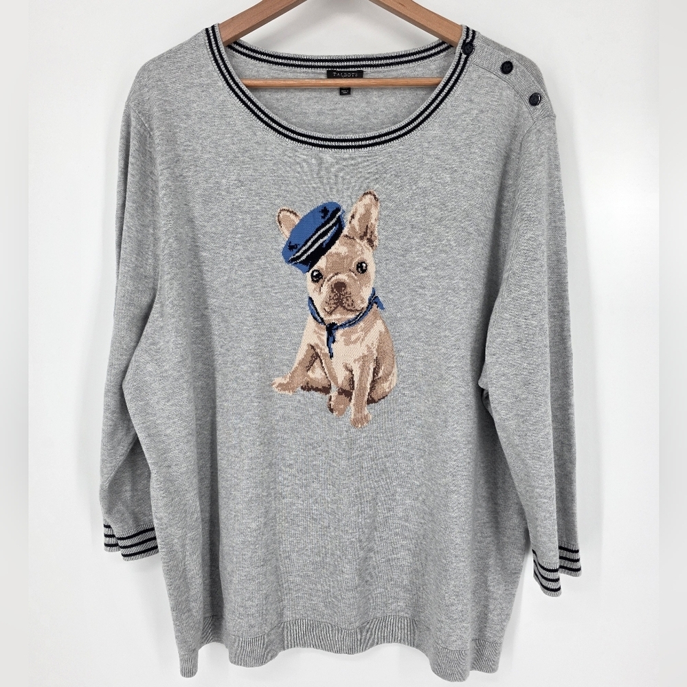 Talbots Frenchie Nautical Sweater, Sz 3X - Picture 2 of 8